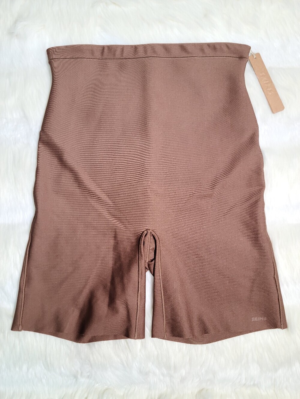 SKIMS Body Core Sculpt Zoned Mid Rise Shorts Brown Jasper Women Large NEW